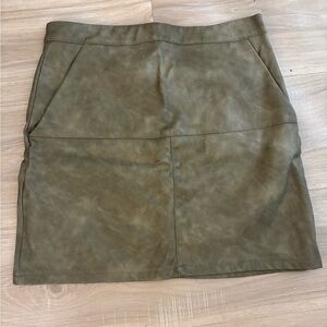 Shinestar Khaki Pencil Skirt